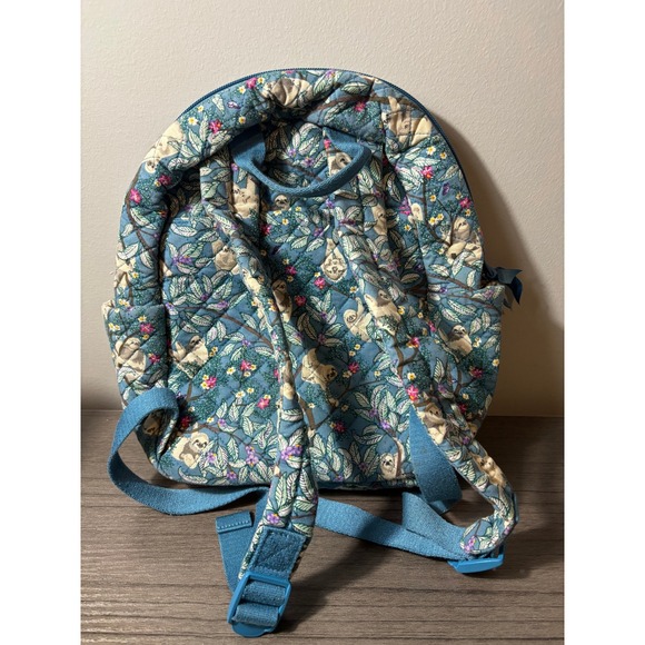 Vera Bradley Small Backpack "Hanging Around" Sloth Pattern Travel Animals - Picture 2 of 7